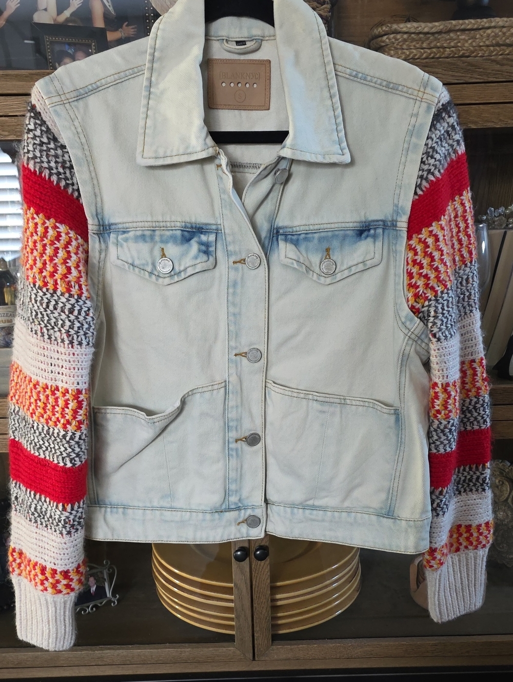BLANKNYC | $198 Happy Promises Knit & Denim Trucker Jacket - Picture 7 of 8